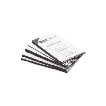 Baumgartens® Magnetic Business Card, 3-1/2 X 2, Black, 25 Cards/Pack